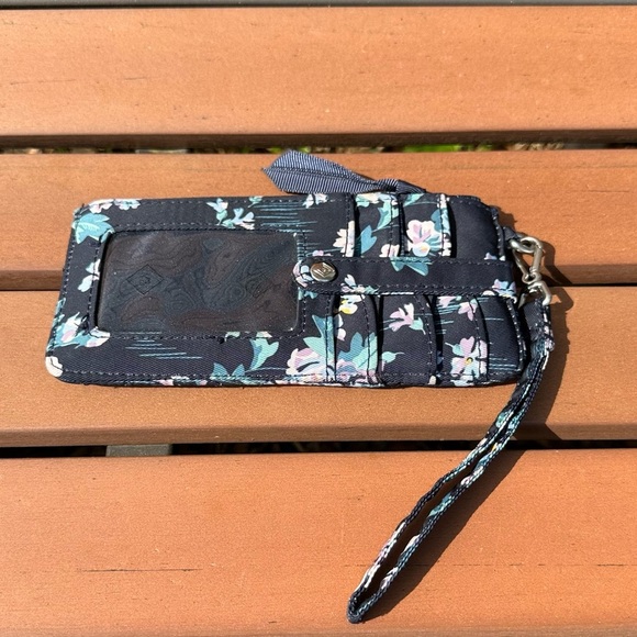 Vera Bradley Navy Garden Wallet (Ultimate Card Case) - Picture 1 of 3